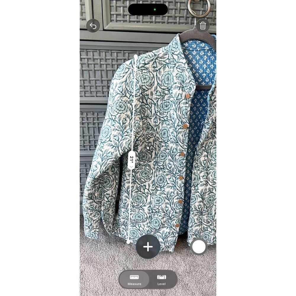 NWOT Boutique reversible quilted jacket, Med $128 cottagecore coastal - Picture 8 of 9